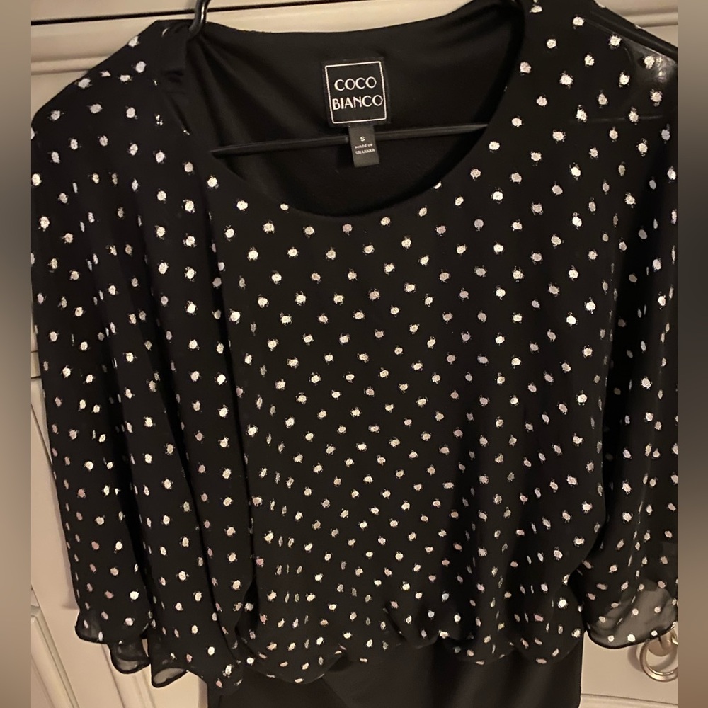 Coco Bianco Black and White Patterned Blouse